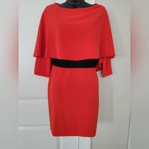 ALICE & OLIVIA Cairo Cape-Back Red Dress